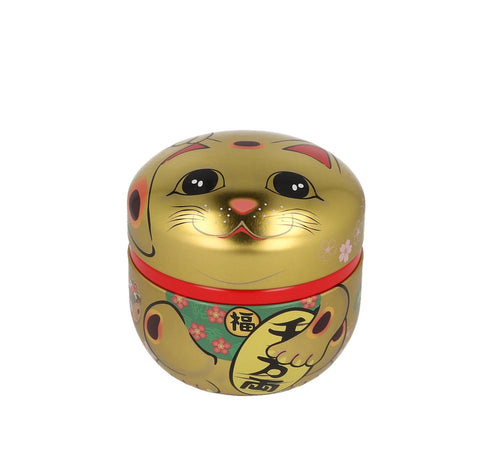 Canister Maneki Neko Gold