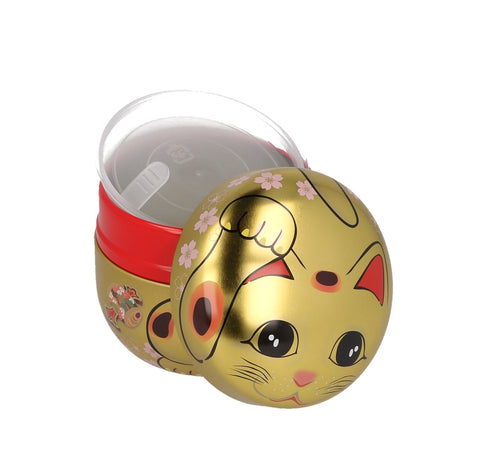 Canister Maneki Neko Gold