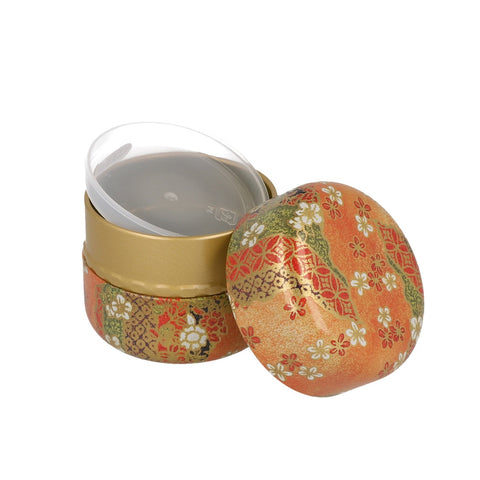Canister Orange Flowers