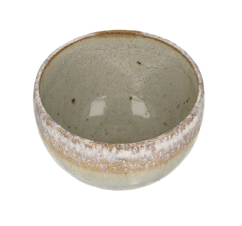 Matcha Bowl Artisan Blue Crackle