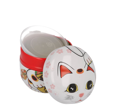 Canister Maneki Neko White